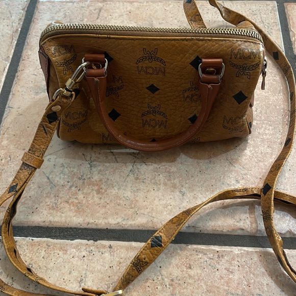 MCM Mini Boston Bag with Strap - Picture 2 of 5